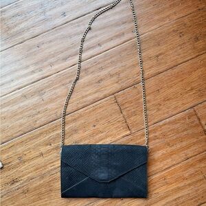 Elegant Black Chain Strap Clutch